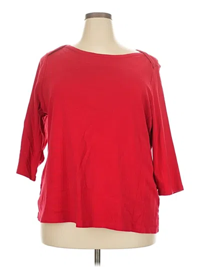 Pre-owned Style & Co 3/4 Sleeve T-shirt In Red