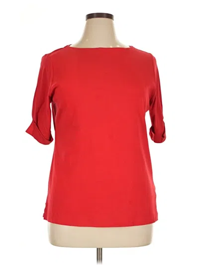 Pre-owned Style & Co 3/4 Sleeve T-shirt In Red