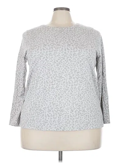 Pre-owned Style & Co 3/4 Sleeve T-shirt In Silver