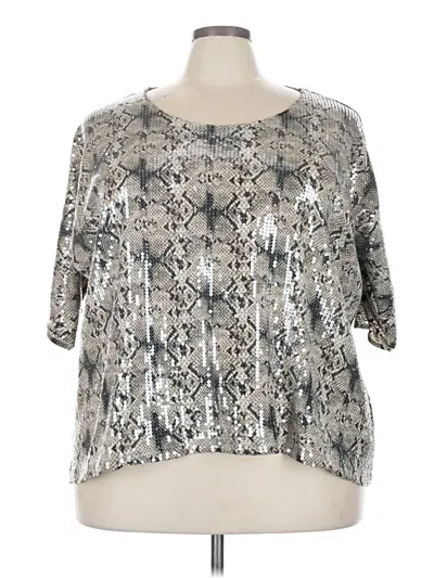 Pre-owned Style & Co 3/4 Sleeve T-shirt In Silver