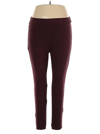 Pre-owned Style & Co Active Pants In Burgundy