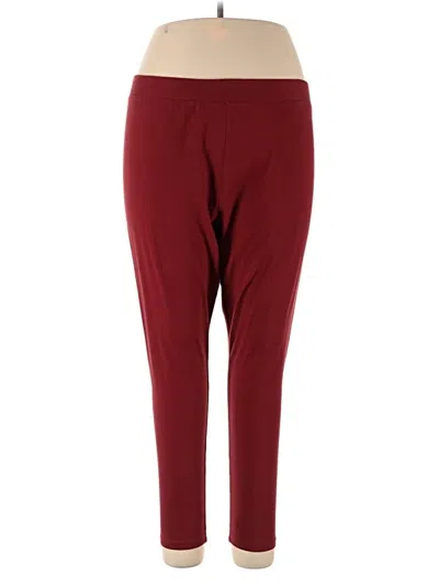 Pre-owned Style & Co Active Pants In Burgundy