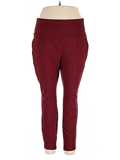Pre-owned Style & Co Active Pants In Burgundy