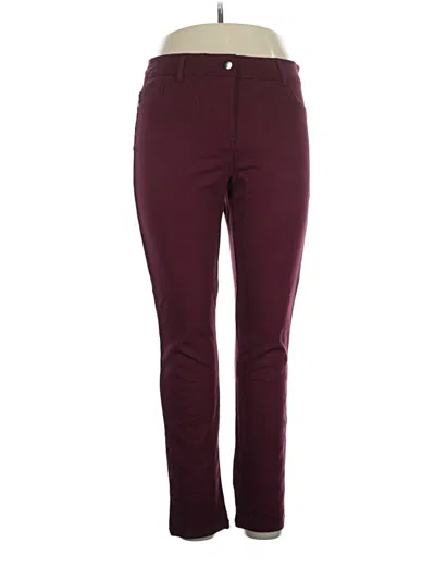 Pre-owned Style & Co Active Pants In Burgundy