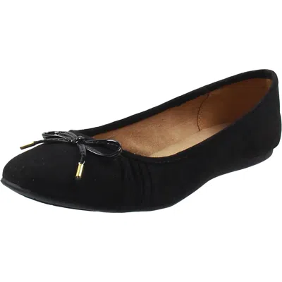 Style & Co Addia Womens Bow Microfiber Ballet Flats