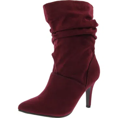 Style & Co Adelay Womens Faux Suede Mid-calf Booties In Pink