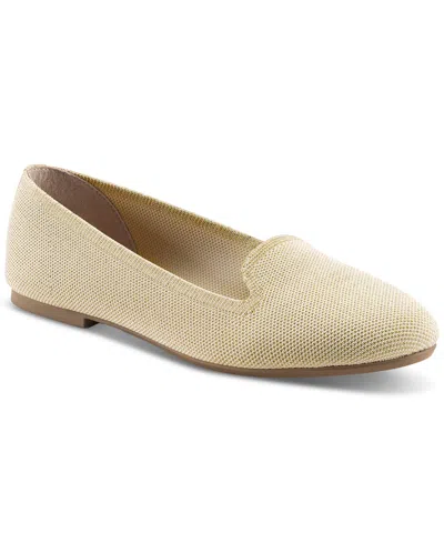 Style & Co Alyson Slip-on Loafer Flats, Created For Macy's In Light Gold Knit