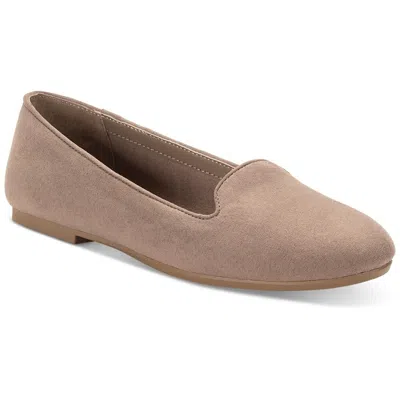 Style & Co Alysonn Womens Solid Manmade Flat Shoes In Taupe Mc