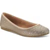 Style & Co Angelynn Womens Ribbed Trim Man Made Ballet Flats In Gold