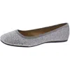 Style & Co Angelynn Womens Metallic Embellished Ballet Flats In Silver