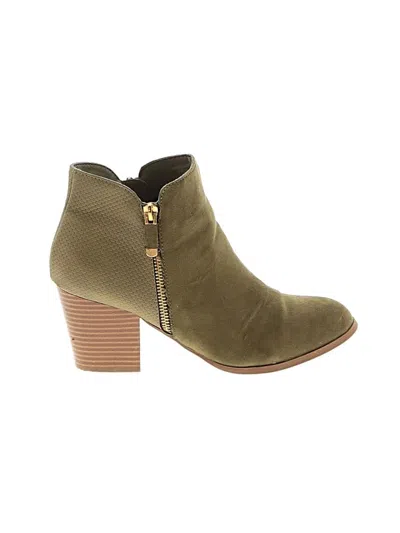 Pre-owned Style & Co Ankle Boots In Green
