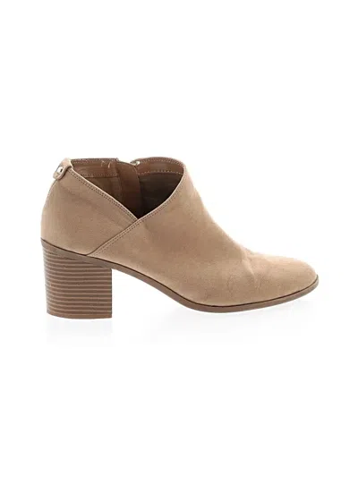 Pre-owned Style & Co Ankle Boots In Tan