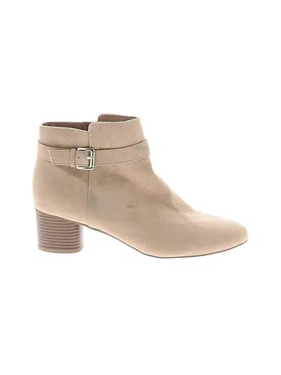 Pre-owned Style & Co Ankle Boots In Tan