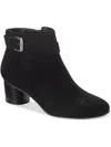 Style & Co Ariel Womens Faux Suede Zipper Booties In Black