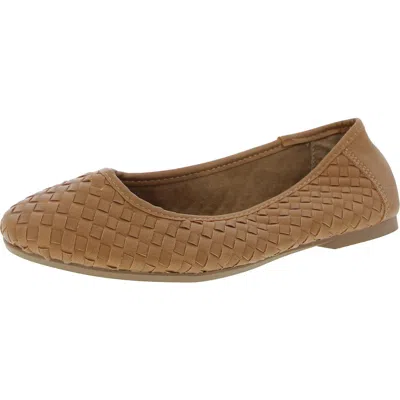 Style & Co Ariinn Womens Woven Faux Leather Ballet Flats
