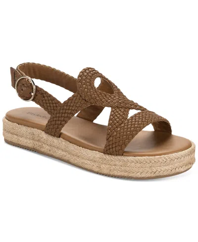 Style & Co Ashlandd Wedge Sandals, Created For Macy's In Ac Brwn Wv