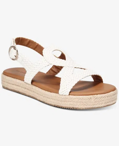 Style & Co Ashlandd Wedge Sandals, Created For Macy's In Wht Lin Wv