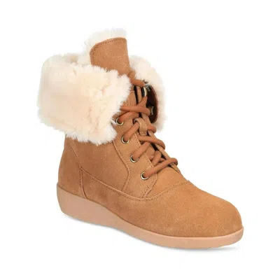 Style & Co Aubreyy Boots Women's Brown Suede Ankle Winter Boots Lion453 In White