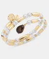 Style & Co Bead, Stone & Imitation Pearl Wrap Bracelet, Macy's Exclusive In White