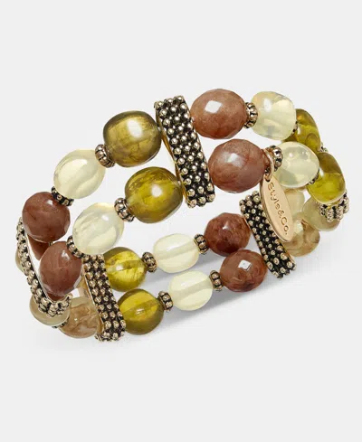 Style & Co Beaded Jewel Stretch Bracelet, Macy's Exclusive In Pattern