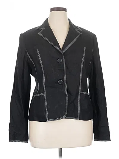Pre-owned Style & Co Blazer Jacket In Black
