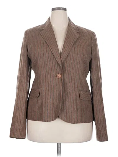 Pre-owned Style & Co Blazer Jacket In Brown
