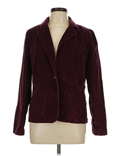 Pre-owned Style & Co Blazer Jacket In Burgundy