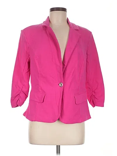 Pre-owned Style & Co Blazer Jacket In Pink