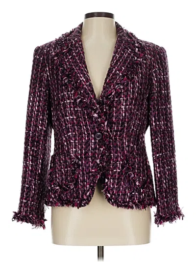 Pre-owned Style & Co Blazer Jacket In Purple