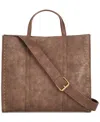 Style & Co Boxy Medium Tote, Created For Macy's In Mtl Chocol