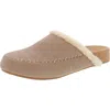 Style & Co Brooklynn Womens Faux Fur Lined Moc Toe Slide Slippers In Black