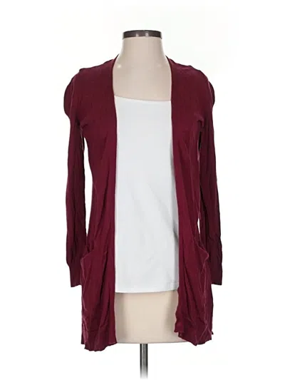 Pre-owned Style & Co Cardigan Sweater In Burgundy