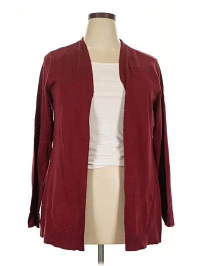 Pre-owned Style & Co Cardigan Sweater In Burgundy