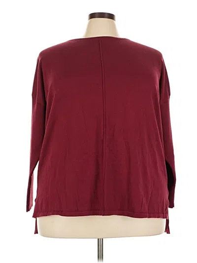 Pre-owned Style & Co Cardigan Sweater In Burgundy