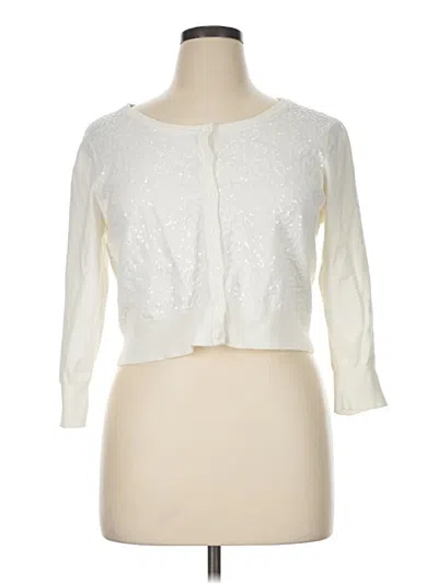 Pre-owned Style & Co Cardigan Sweater In Ivory