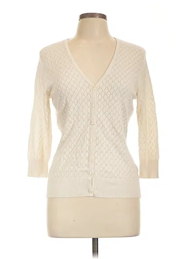 Pre-owned Style & Co Cardigan Sweater In Ivory