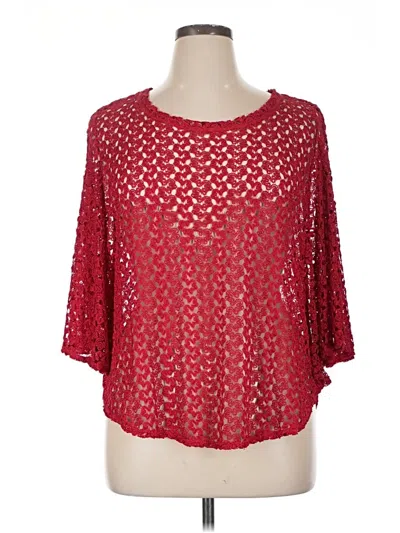 Pre-owned Style & Co Cardigan Sweater In Red