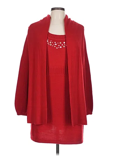 Pre-owned Style & Co Cardigan Sweater In Red