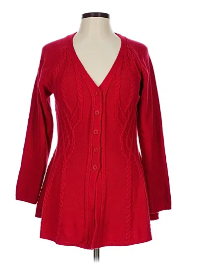 Pre-owned Style & Co Cardigan Sweater In Red
