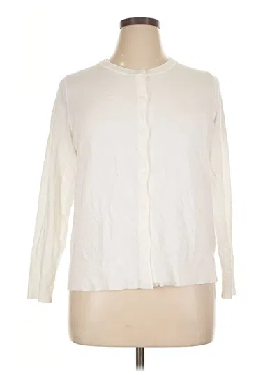 Pre-owned Style & Co Cardigan Sweater In White