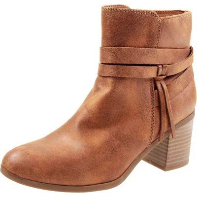 Style & Co Carliee Womens Faux Suede Comfort Ankle Boots In Multi