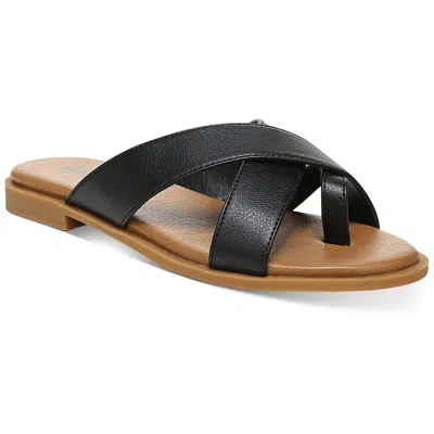 Style & Co Carolynp Womens Slip On Flat Slide Sandals In Multi