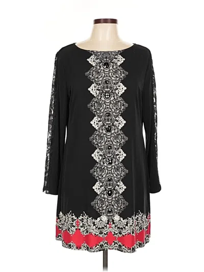 Pre-owned Style & Co Casual Dress In Black