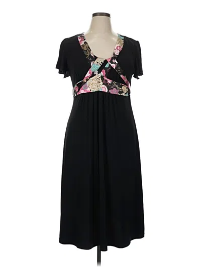 Pre-owned Style & Co Casual Dress In Black