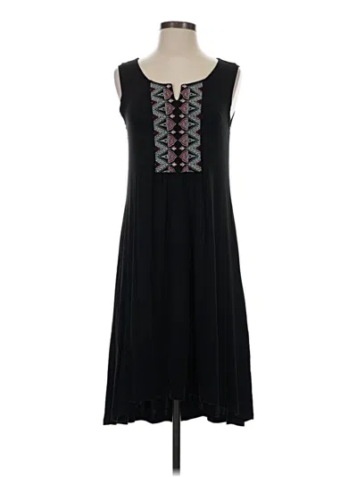 Pre-owned Style & Co Casual Dress In Black