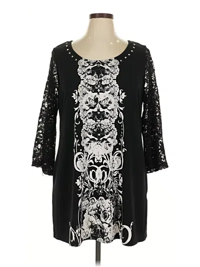 Pre-owned Style & Co Casual Dress In Black
