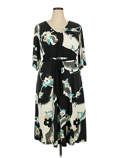 Pre-owned Style & Co Casual Dress In Black