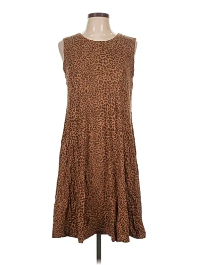 Pre-owned Style & Co Casual Dress In Brown
