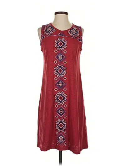 Pre-owned Style & Co Casual Dress In Burgundy