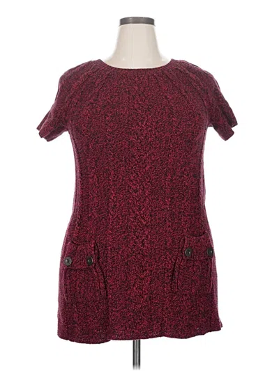 Pre-owned Style & Co Casual Dress In Burgundy